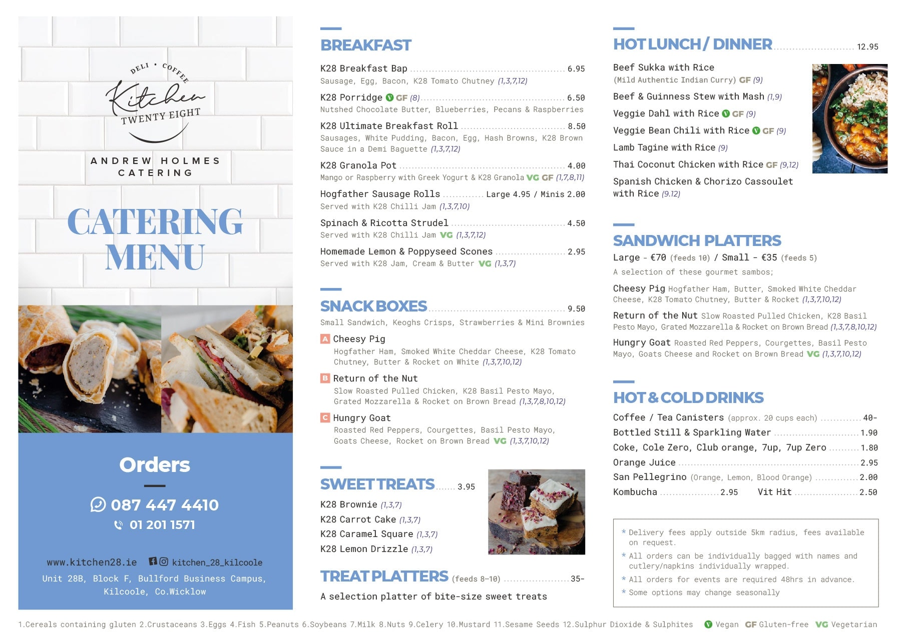 Kitchen 28 Office Catering Menu